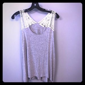 Tank with lace top